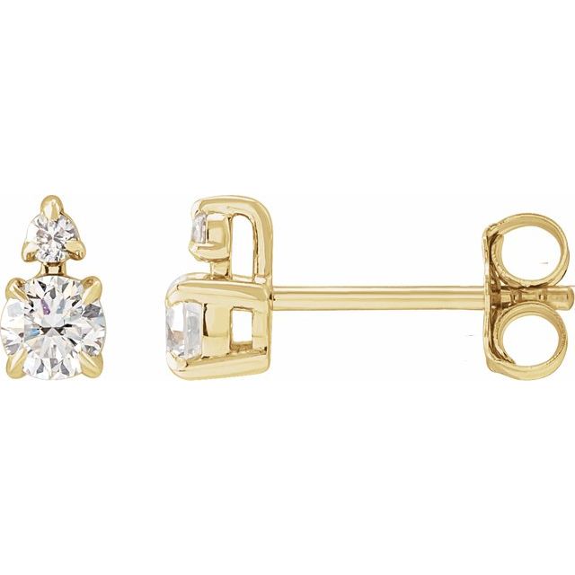 14K Gold Lab-Grown Diamond Earrings - Options Available