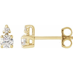 14K Gold Lab-Grown Diamond Earrings - Options Available