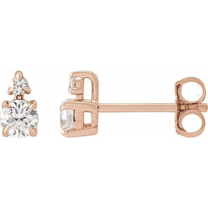 14K Gold Lab-Grown Diamond Earrings - Options Available