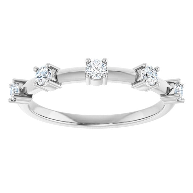 Platinum Natural Diamond Knife-Edge Anniversary Band - Options Available