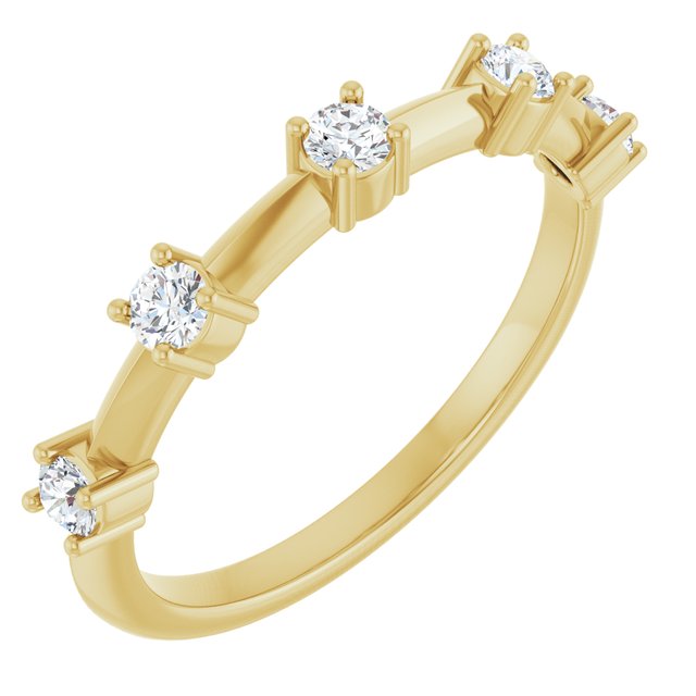 1/3 CTW Natural Diamond Knife-Edge Anniversary Band in 14K Gold & Platinum