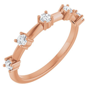 Platinum Natural Diamond Knife-Edge Anniversary Band - Options Available