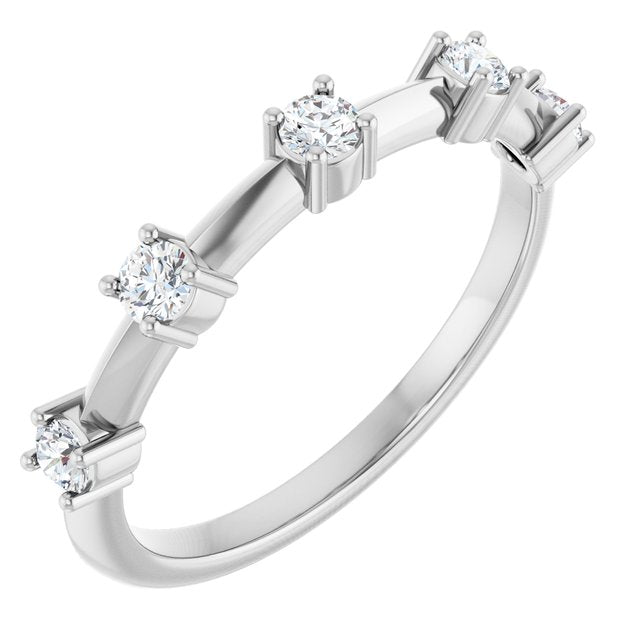 Platinum Natural Diamond Knife-Edge Anniversary Band - Options Available