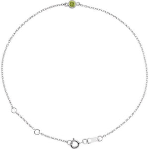 14K Yellow Gold, 3 mm Natural Blue Sapphire Bezel-Set Bracelet