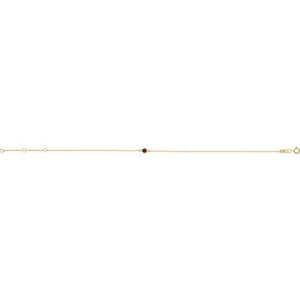 14K Yellow Gold, 3 mm Natural Blue Sapphire Bezel-Set Bracelet