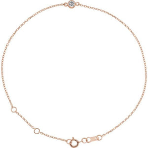 14K Yellow Gold, 3 mm Natural Blue Sapphire Bezel-Set Bracelet