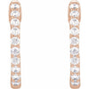 14K Gold 1/2 CTW Natural Diamond 19.3 mm Hinged Hoop Earring