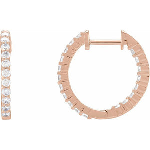14K Gold Inside-Outside Hoop Earring Mountings