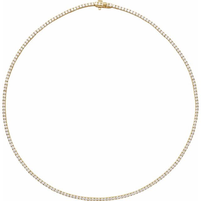 14K Yellow Gold 16" 5 7/8 CTW Natural Diamond Line Necklace