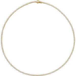 14K Gold Lab-Grown Diamond Line Necklace - Options Available