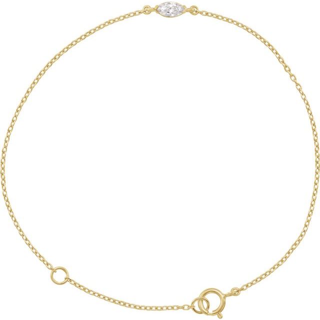 14K Gold Lab-Grown Diamond Bracelet - Options Available