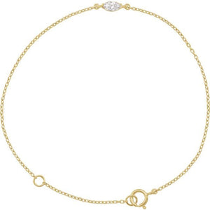 14K Gold Lab-Grown Diamond Bracelet - Options Available