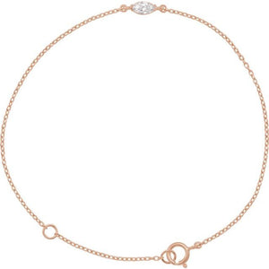14K Gold Lab-Grown Diamond Bracelet - Options Available