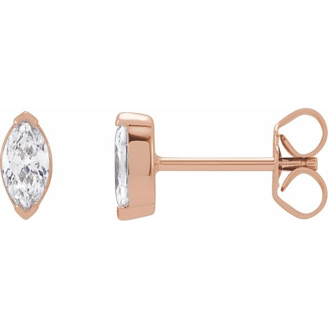 14K Gold Lab-Grown Diamond Stud Earrings - Options Available