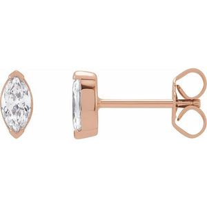 14K Gold Lab-Grown Diamond Stud Earrings - Options Available