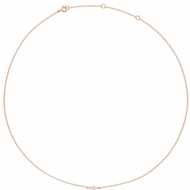 14K Gold Lab-Grown Diamond Necklace - Options Available