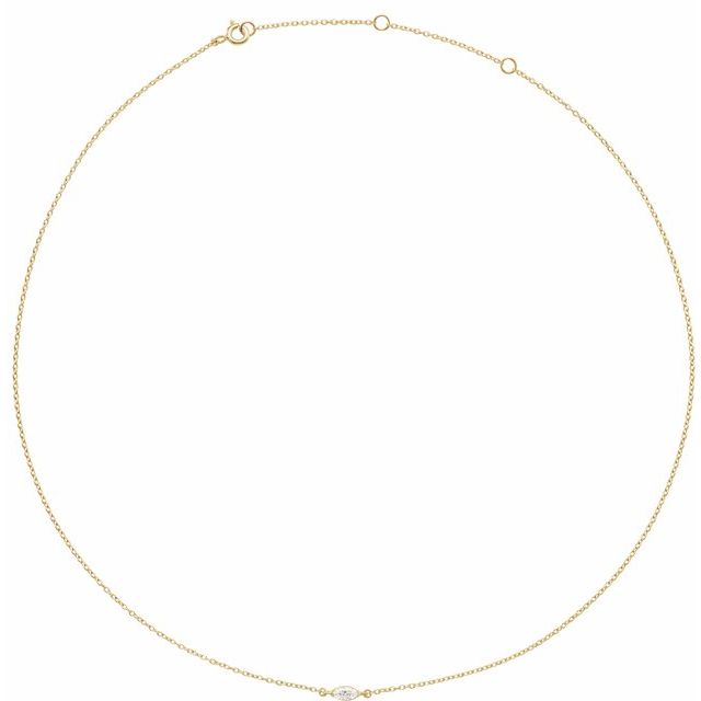 14K Gold Lab-Grown Diamond Necklace - Options Available