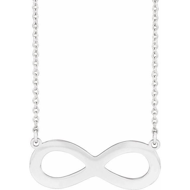 14K Gold Engravable Infinity Family Necklace