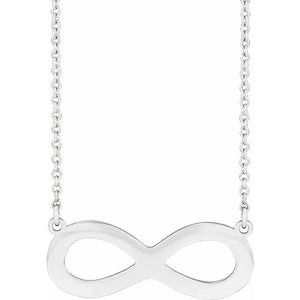 14K Gold Engravable Infinity Family Necklace