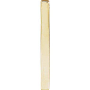 Engravable Four-Sided Vertical Bar Slide Pendant | 14K Gold, Silver & Platinum | 12 - 35 Mm x 2.5 Mm | Polished