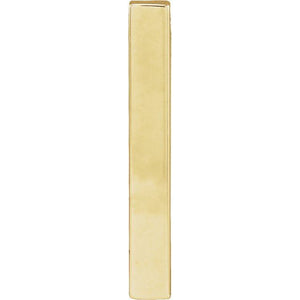 14K Gold Engravable Four-Sided Vertical Bar Slide Pendant
