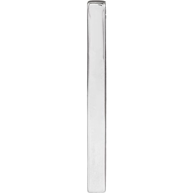 Engravable Four-Sided Vertical Bar Slide Pendant | 14K Gold, Silver & Platinum | 12 - 35 Mm x 2.5 Mm | Polished