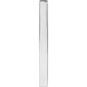 Engravable Four-Sided Vertical Bar Slide Pendant Crafted in 14K Gold & Platinum