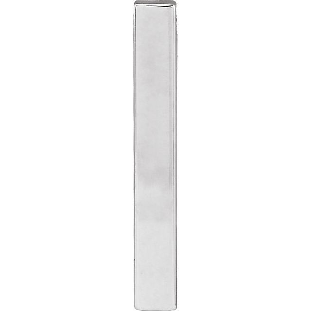 14K Gold Engravable Four-Sided Vertical Bar Slide Pendant