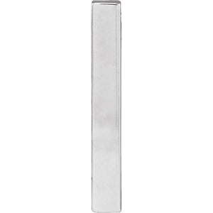 14K Gold Engravable Four-Sided Vertical Bar Slide Pendant