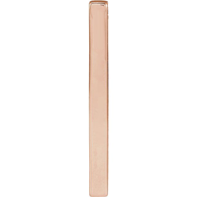 Engravable Four-Sided Vertical Bar Slide Pendant Crafted in 14K Gold & Platinum