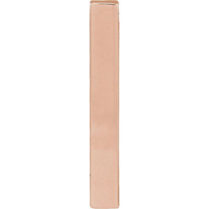 14K Gold Engravable Four-Sided Vertical Bar Slide Pendant