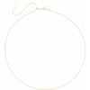 14K Yellow Gold 1 mm Adjustable Threader Bead Necklace - Elegant Design