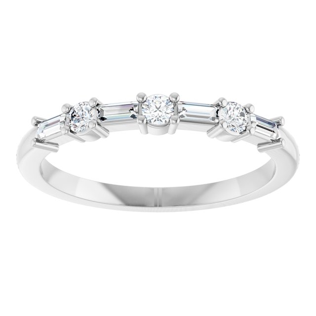 Platinum and 14K Gold Lab-Grown Diamond Anniversary Band - Options Available