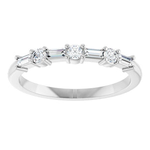 Platinum and 14K Gold Lab-Grown Diamond Anniversary Band - Options Available