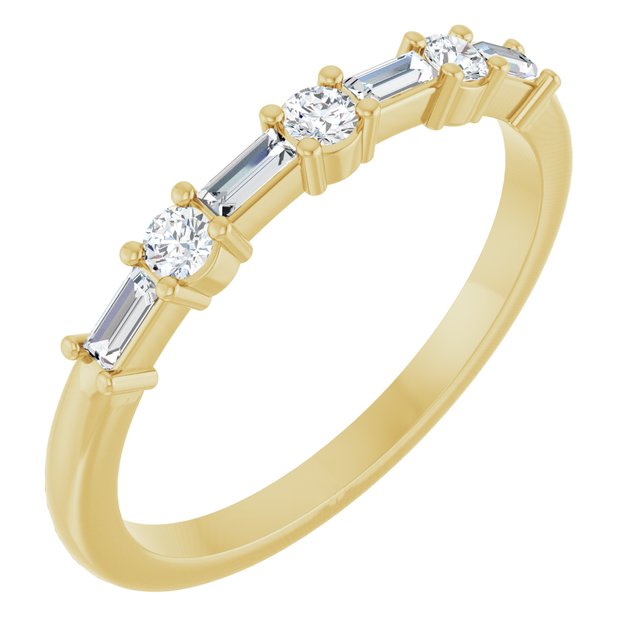 Platinum and 14K Gold Lab-Grown Diamond Anniversary Band - Options Available