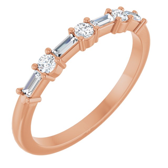 Platinum and 14K Gold Natural Diamond Anniversary Band - Options Available
