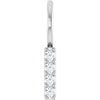 14K White Gold Polished 1/6 CTW Natural Diamond Vertical Bar Pendant