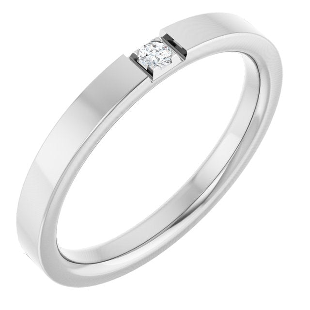 0.03 CTW Natural Diamond Band Crafted in 14K Gold & Platinum