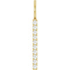 14K White Gold Polished 1/6 CTW Natural Diamond Vertical Bar Pendant