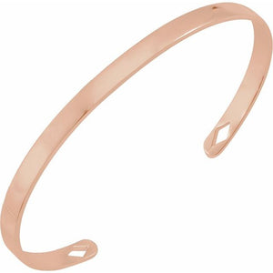 14K Gold Engravable Cuff Bracelet
