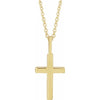 14K White Gold Knife-Edge Cross 16-18