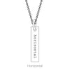 Platinum .0075 CTW Natural Diamond Engravable Bar Pendant