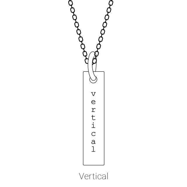 14K Gold .03 Ct Natural Diamond Engravable Bar Necklace