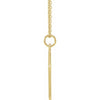 14K Yellow Gold, 20x10.4 mm Polished Cross Necklace