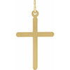 14K Yellow Gold, 20x10.4 mm Polished Cross Pendant with Diamond Accents