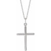 14K Yellow Gold, 20x10.4 mm Polished Cross Necklace