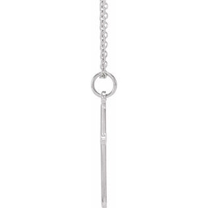 14K Yellow Gold, 20x10.4 mm Polished Cross Necklace