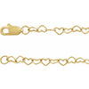 14K Yellow Gold 3.2 mm Heart Cable 7