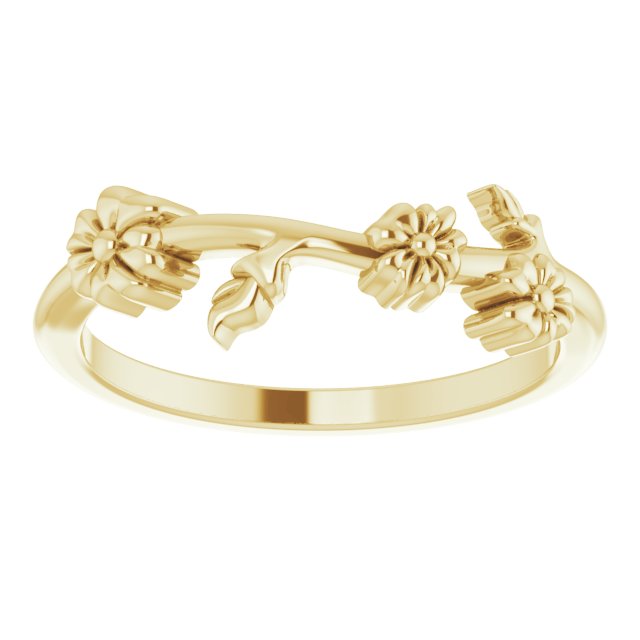 Use the Stackable Floral Ring, 14K  Yellow Gold to create alt text