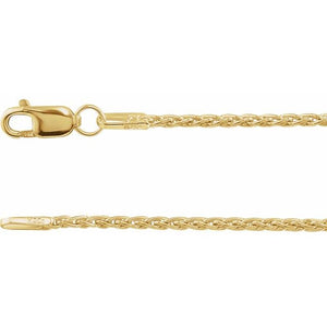Sterling Silver 1.25 mm Wheat 7-inch Elegant Chain Bracelet